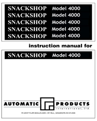 AP SNACKSHOP 4000 MANUAL